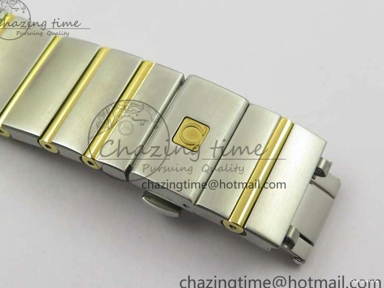 0303 Constellation 38mm SS YG VSF 1:1 Best Edition White Textured Dial on SS YG Bracelet A8500 Super Clone Upgraded 7922